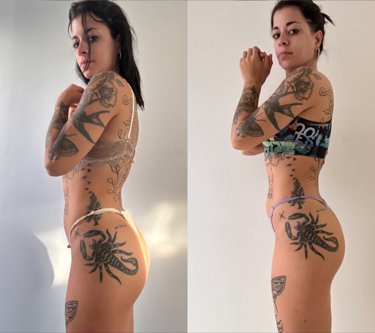 Segunda comparación antes y después de Valentina Alonzo